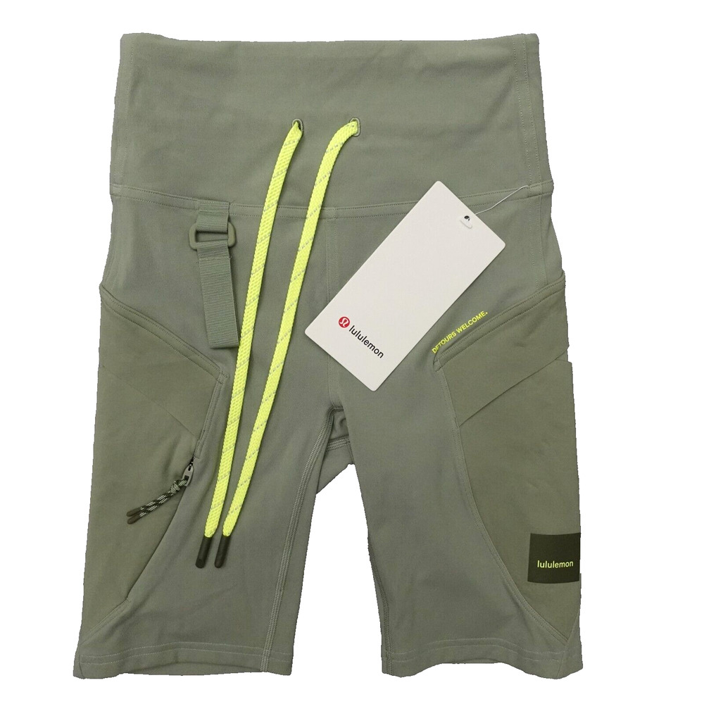New Lululemon Size 2 Cargo Super High Rise Hiking Short 8" LRLG Laurel Green $98